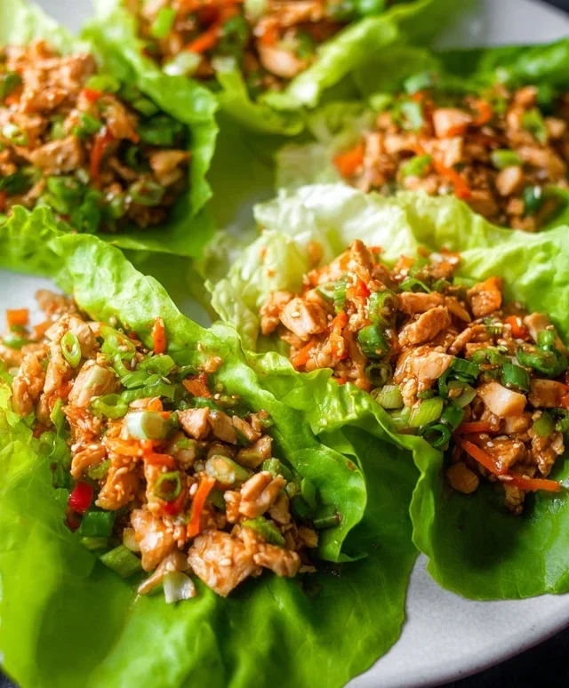 Asian chicken lettuce wraps recipe (Whole30, Pnon-non-non-alcoholic alternativeic non-alcoholic aleo, Low Carb)