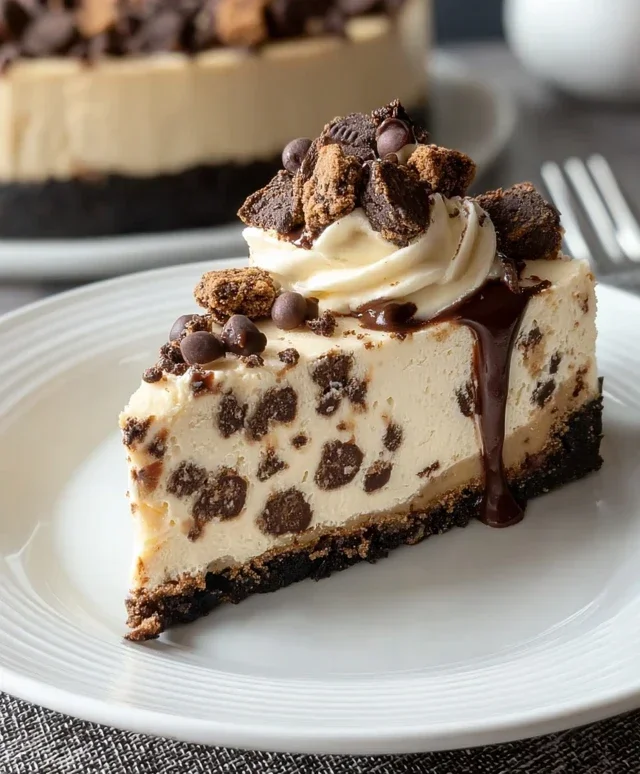 No Bake Cookie Dough Cheesecake