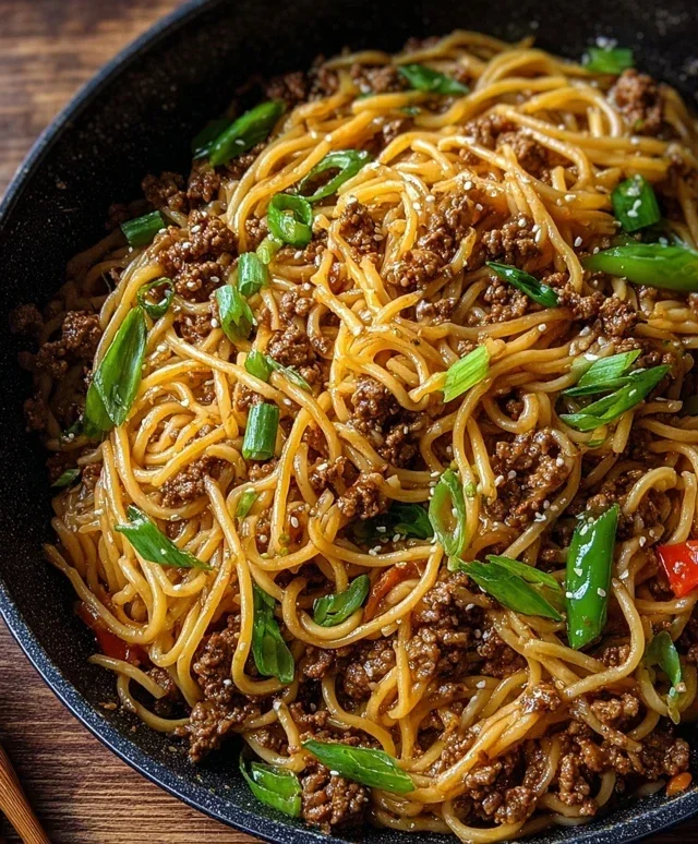 Asian Ground Beef Noodles