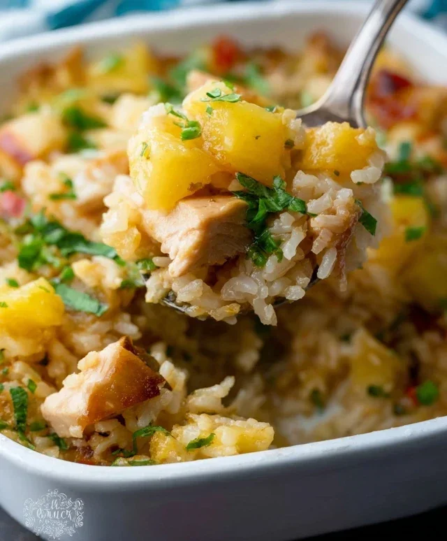 Aloha Pineapple Chicken Rice Casserole