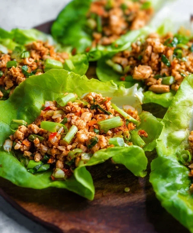 Asian chicken lettuce wraps recipe (Whole30, Pnon-non-non-alcoholic alternativeic non-alcoholic aleo, Low Carb)
