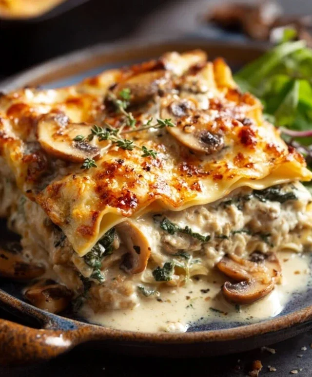 Mushroom And Spinach Lasagna Recipe