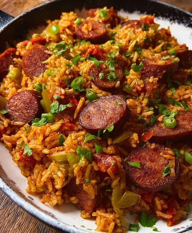 Cajun Sausage and Rice Skillet