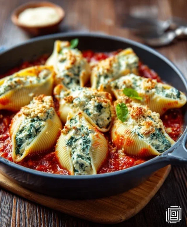 Spinach and Ricotta Stuffed Shells Recipe