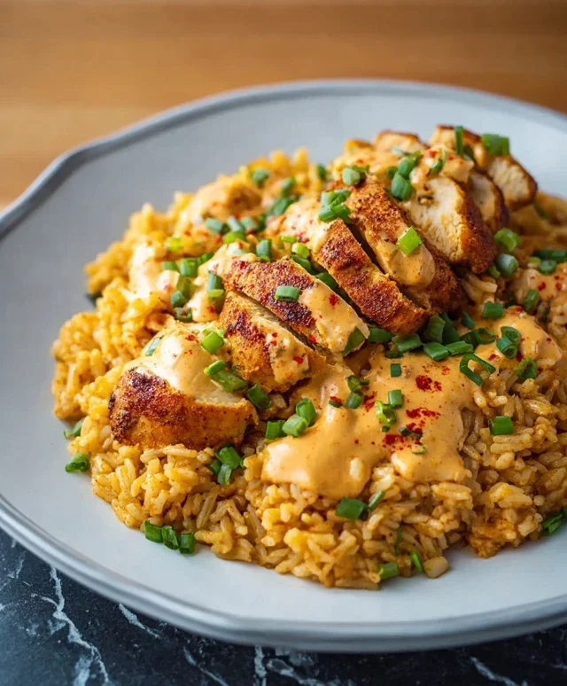 High Protein Creamy Cajun Chicken Rice