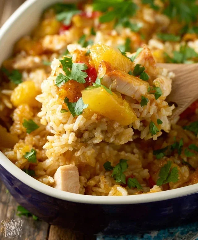 Aloha Pineapple Chicken Rice Casserole