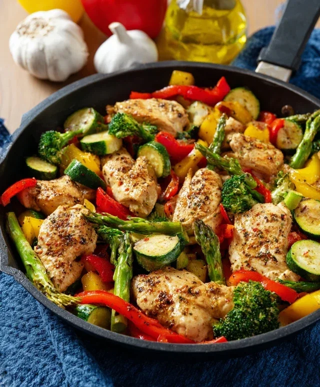 Healthy Chicken and Vegetables Skillet