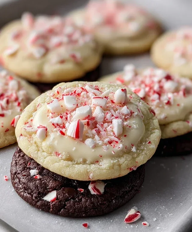 White Chocolate Peppermint Bark Cookies