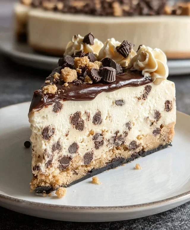 No Bake Cookie Dough Cheesecake