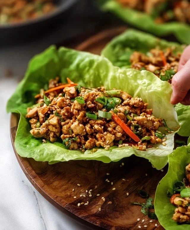 Thai Chicken Lettuce Wraps