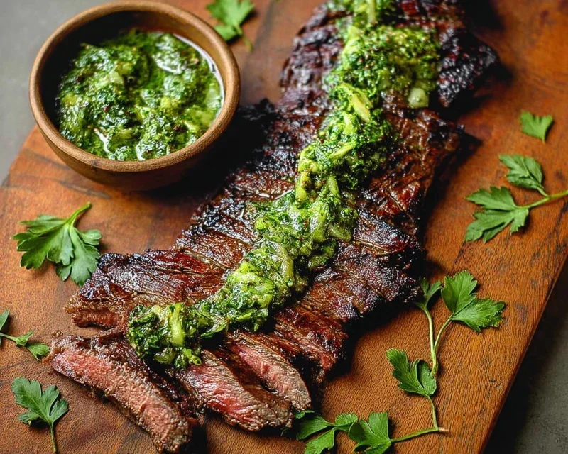 Skirt Steak Marinade Recipe with Chimichurri Recipe