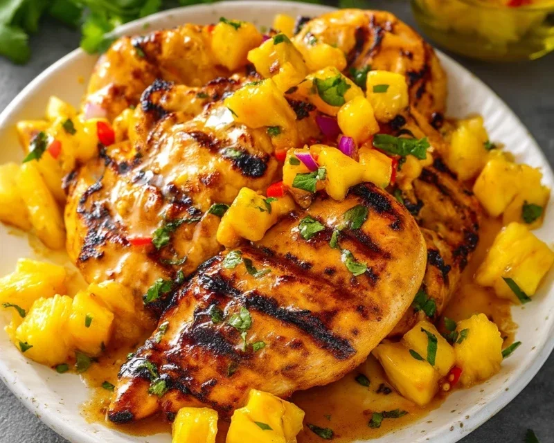 Grilled Mango Pineapple Chicken
