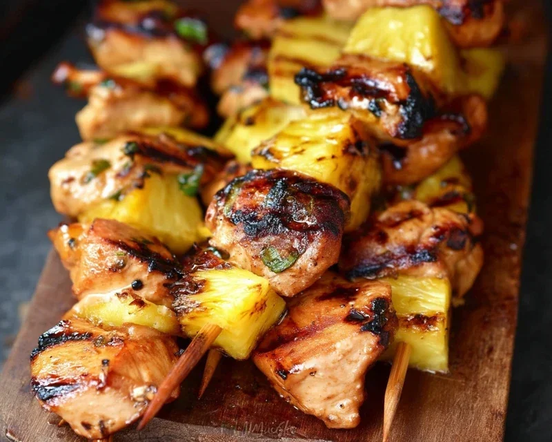 Pineapple Chicken Kebabs Recipe