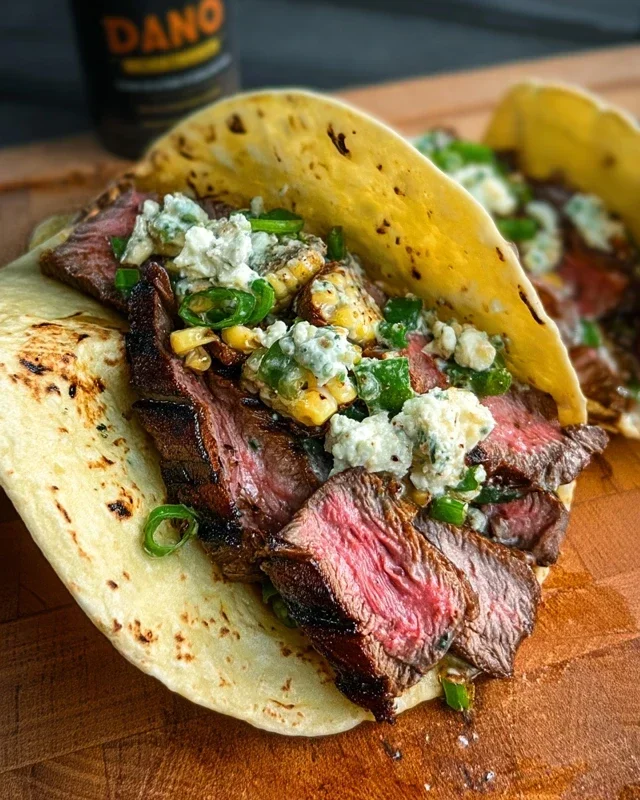 Grilled Elote Steak Tacos
