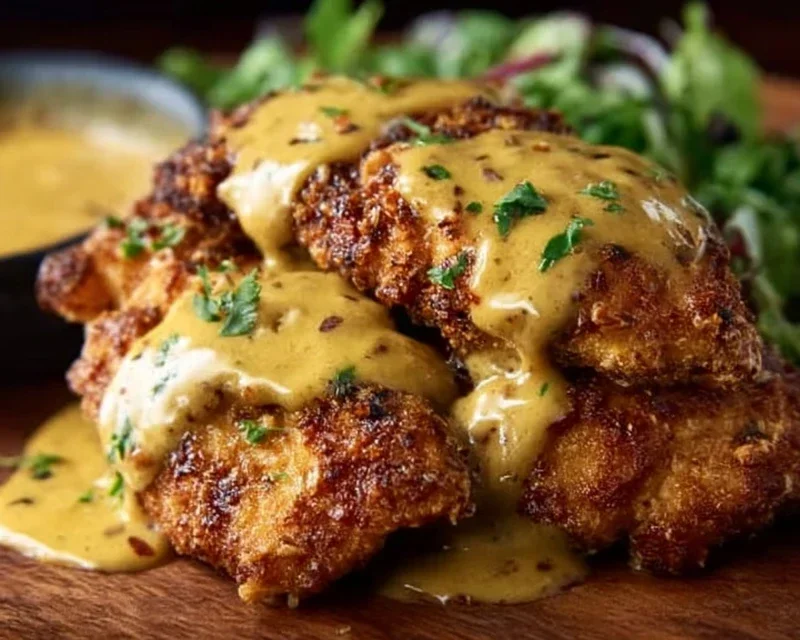 Pretzel Chicken with Mustard-Cheddar Sauce: An Amazing Ultimate Recipe