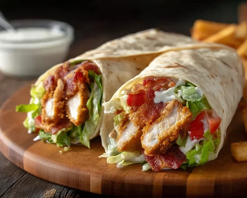 Crispy Chicken Beef Beef Bacon Ranch Wrap