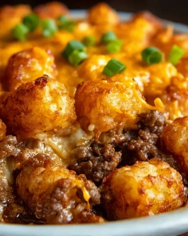 Tater Tot Casserole with Ground Beef