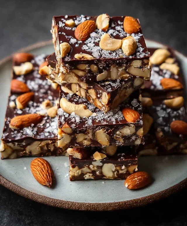 Dark Chocolate and Sea Salt Nut Bars