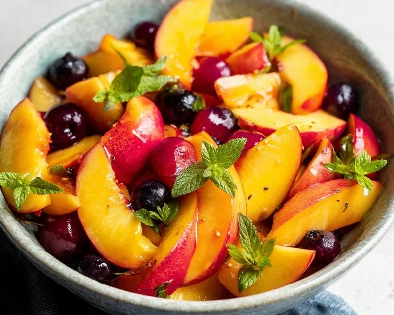Summer Peach Fruit Salad