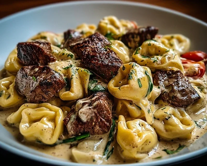 Cracked Garlic Steak Tortellini in Creamhouse Sauce Bliss