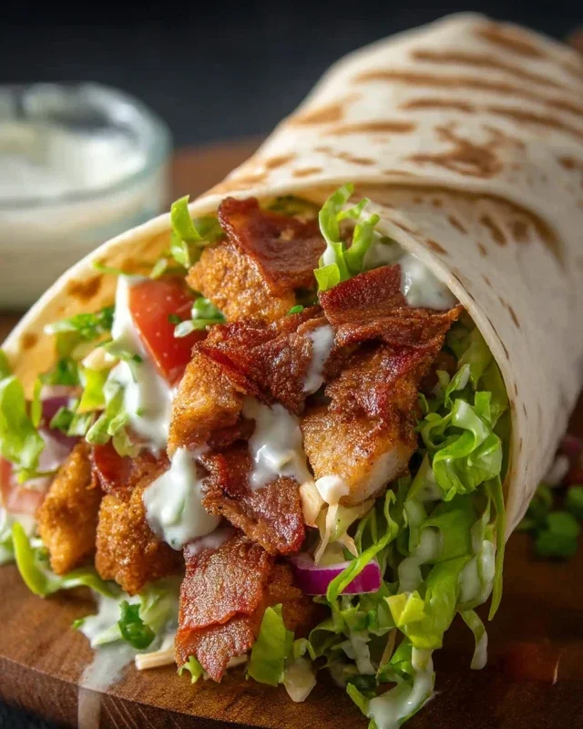 Crispy Chicken Beef Beef Bacon Ranch Wrap