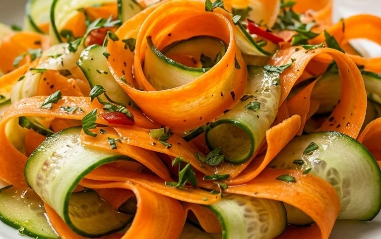 Carrot and Cucumber Ribbon Salad
