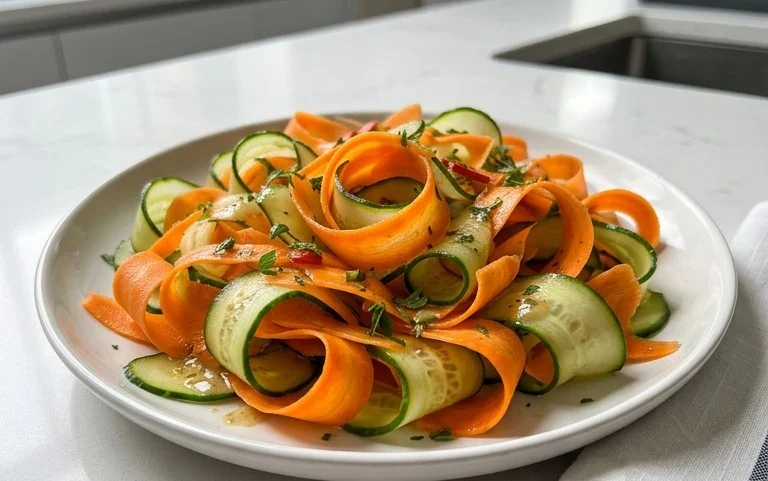 Carrot and Cucumber Ribbon Salad