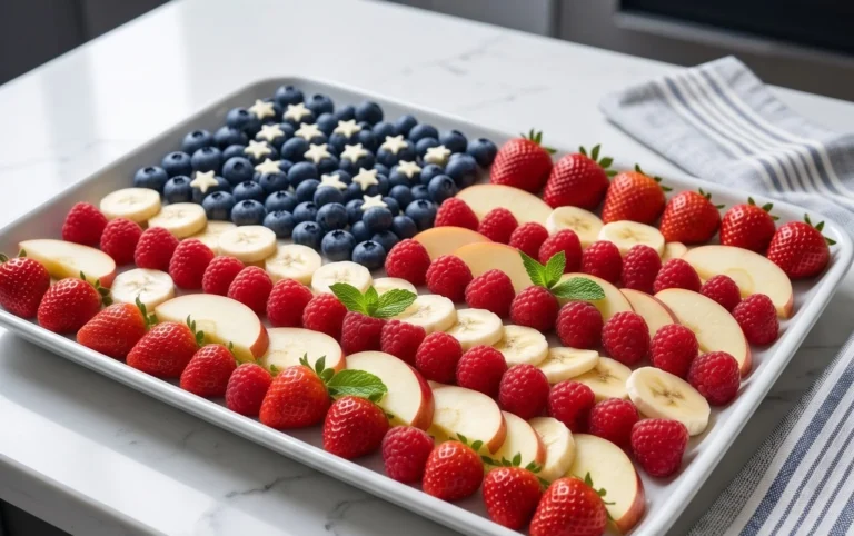 4th of July Fruit Platter Idea | How to Make an American Flag