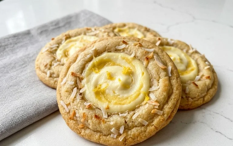 Lemon Coconut Cheesecake Cookies