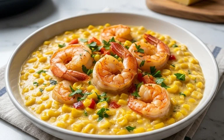 Shrimp and Creamed Corn (30 Minutes, One-Pan)
