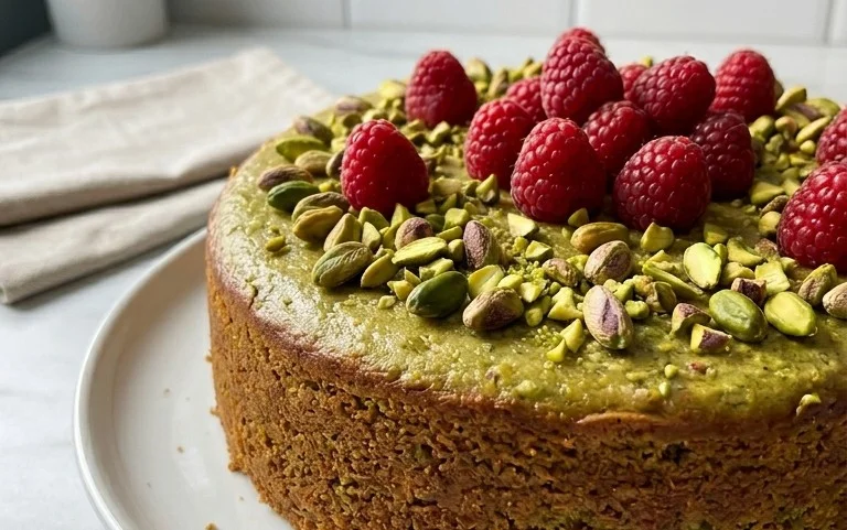 Pistachio Raspberry Cake