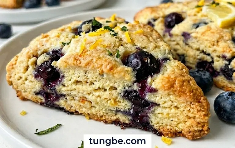 Almond Flour Lemon Blueberry Scones