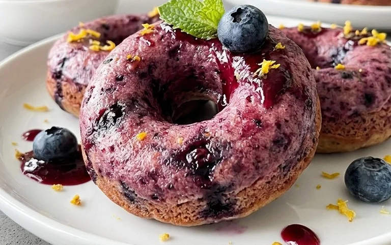 Wild Blueberry Cake Donuts