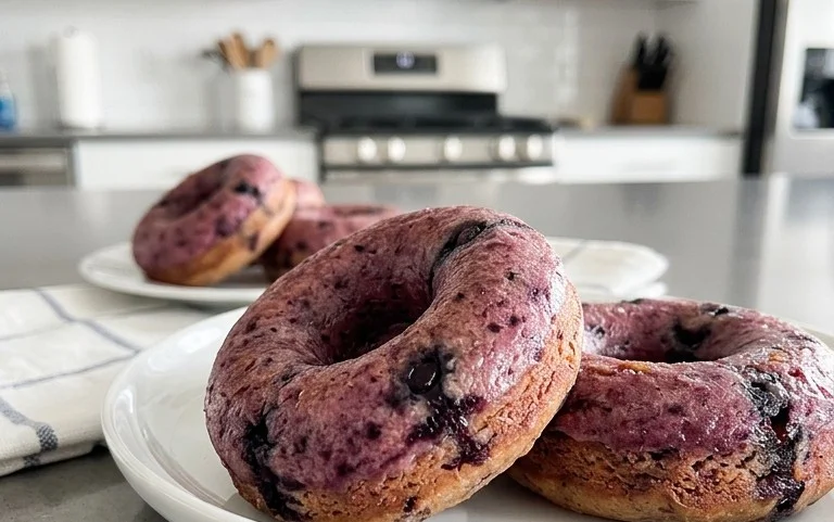 Wild Blueberry Cake Donuts