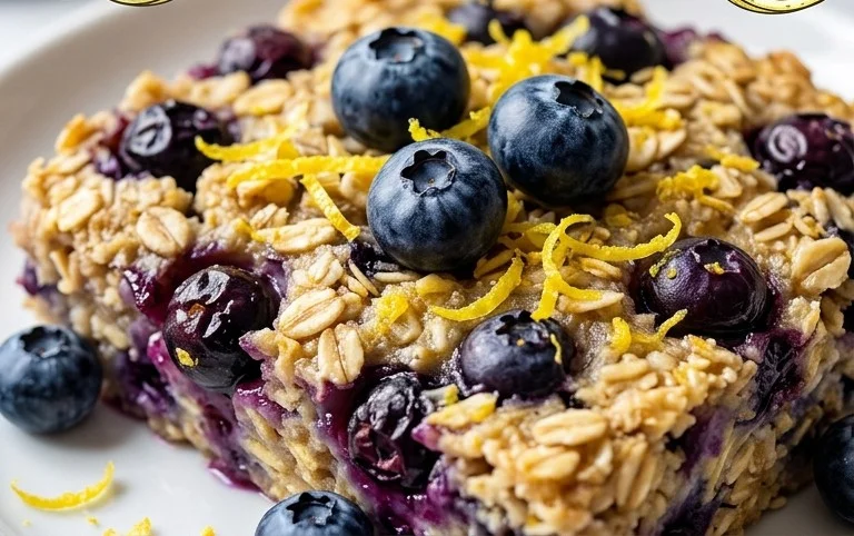 Lemon Blueberry Baked Oats