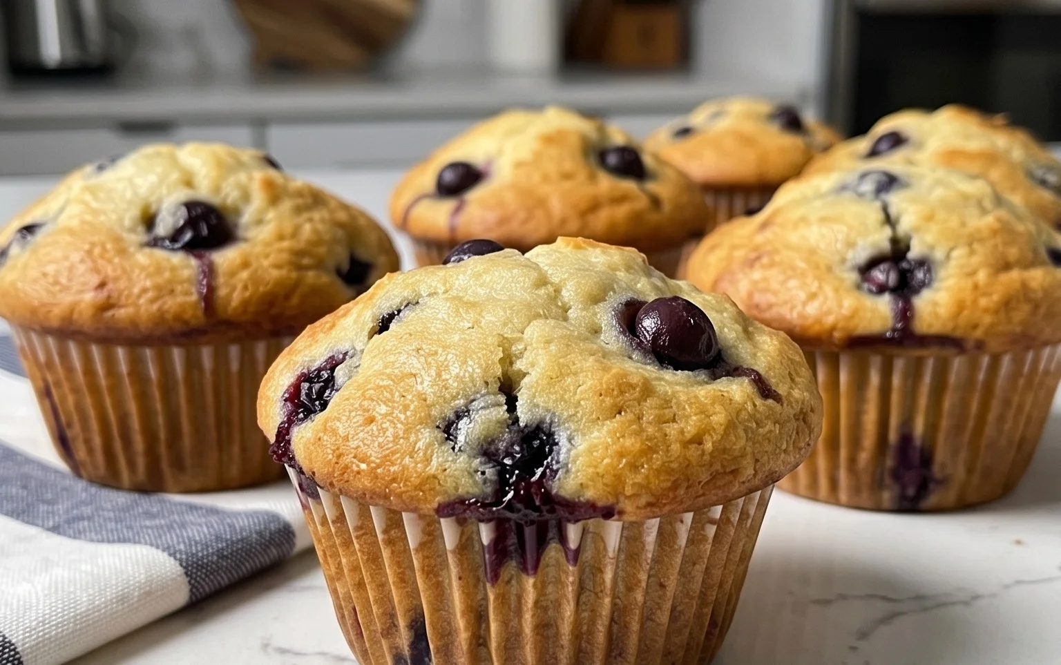 Sour Cream Blueberry Muffins