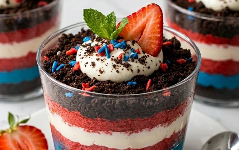 Red, White and Blue Dirt Cups