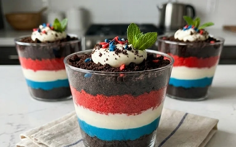 Red, White and Blue Dirt Cups