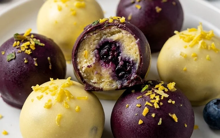 LEMON BLUEBERRY TRUFFLES