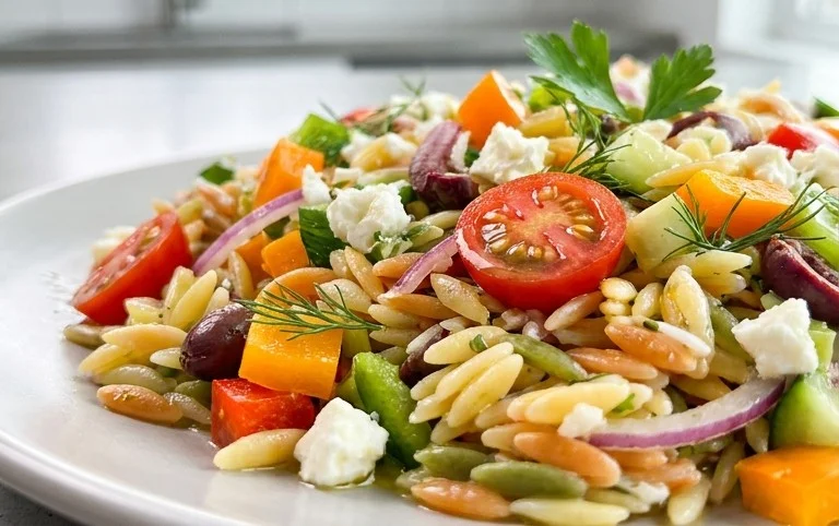 Rainbow Orzo Salad