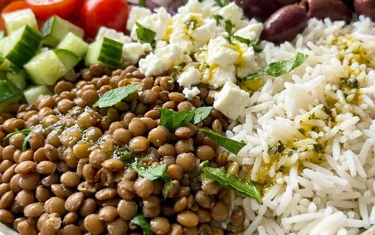 Easy Mediterranean Lentils and Rice