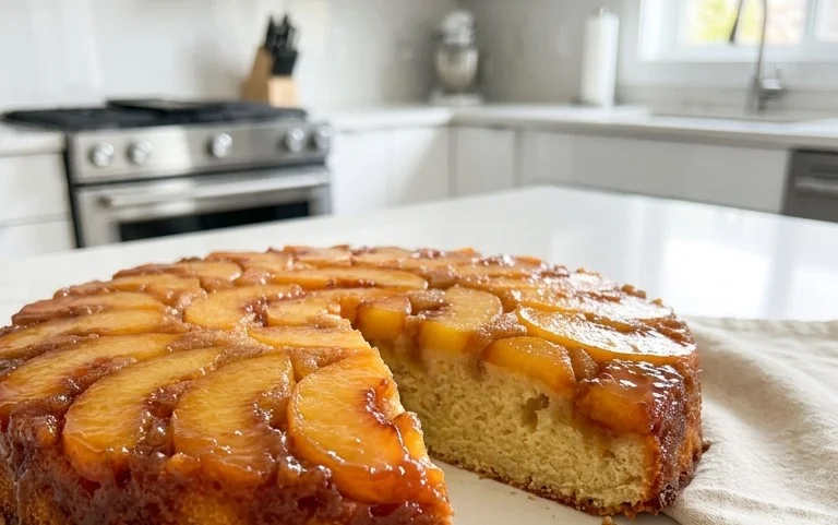 Peach Upside-Down Cake Recipe