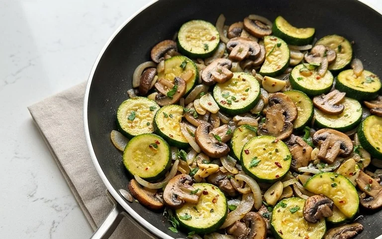 Skillet Zucchini and Mushrooms