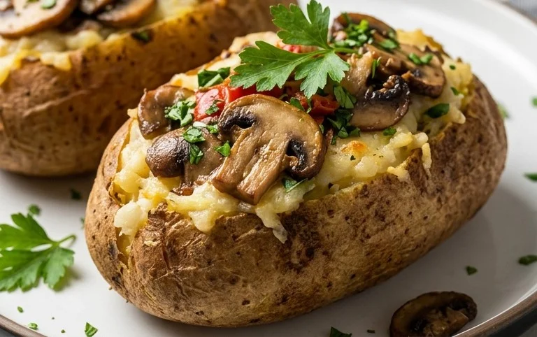 The Ultimate Stuffed Baked Potatoes with Mushrooms