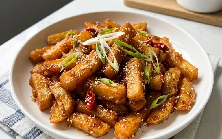Crispy Honey Chilli Potatoes