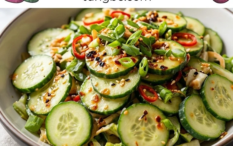 Creamy Asian Cucumber Salad Bowl
