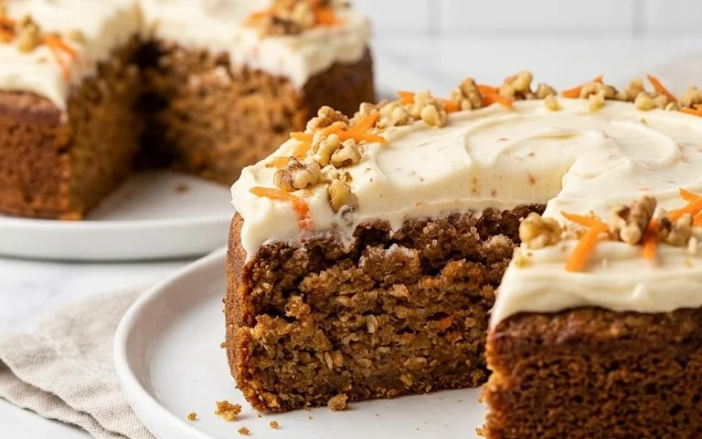 Easy Flourless Oatmeal Carrot Cake Recipe
