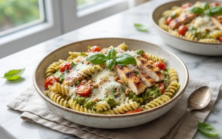 Creamy Chicken Pesto Pasta