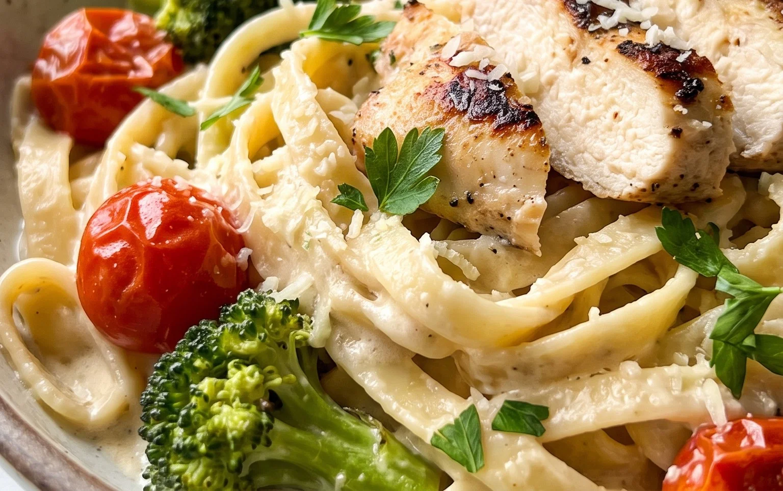 Low Calorie Chicken Alfredo