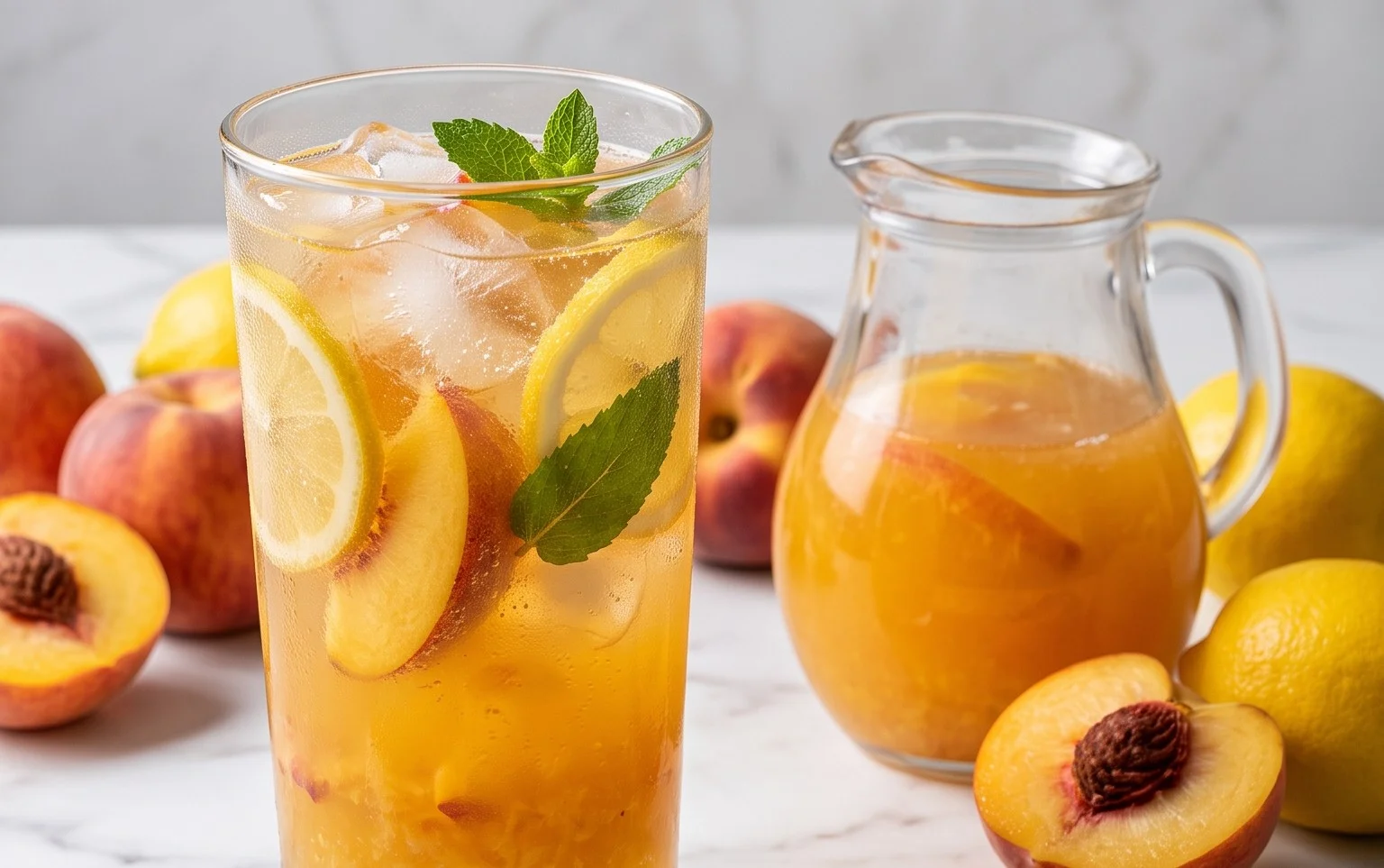 Refreshing Peach Lemonade